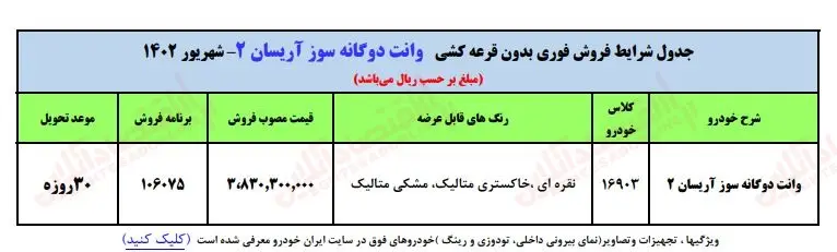 ایران خودرو  آریسان